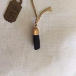 Black Crystal Stone Pendant